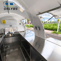 Remolque de Comida Rápida ONLYWE con Doble Eje, Aprobado por el US DOT, con Aire Acondicionado Dividido y Paneles de Toldo Plegables