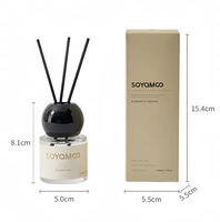 Diffuseur de parfum d'ambiance aromathérapeutique personnalisé, parfum d'air frais, huile essentielle naturelle, diffuseur de roseaux mini 50 ml avec bâtonnets aromatiques