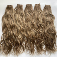 Extensions de cheveux 100% naturels Haiyi, les plus vendues, invisibles, double épaisseur, cousues, ondulées, Genius Weft, légères, sans cheveux courts ni abîmés