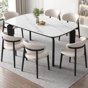 Nordic Luxury Modern Rectangle Marble Solid Wood <strong>Table</strong> <strong>and</strong> <strong>Chairs</strong> for Dining Room Set 4 6 Seater <strong>Space</strong> <strong>Saver</strong> Furniture Designs - Product Image 1