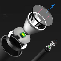 Mini Daya Tinggi 100 Lumen USB Senter LED Saku Pintar Portabel Aluminium Isi Ulang dengan 3 Mode Lampu