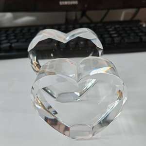 卸売 K9 クリスタルキューブ 2D/3D レーザー彫刻 クリスタルハート フォトフレーム 写真キューブ バレンタインデー 母の日ギフト - Product Image 3