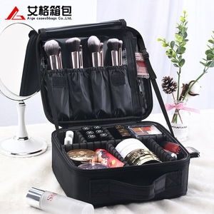 Organisateur de cosmétiques en tissu Oxford avec tiroirs, sac de rangement de maquillage portable de 6 à 10l pour la maison et les voyages, couleur unie - Product Image 5