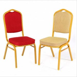 Wholesale Stackable <b>Gold</b> Iron Modern Design Hotel Banquet Wedding <b>Chair</b> with Tiffany Fabric - Product Image 1