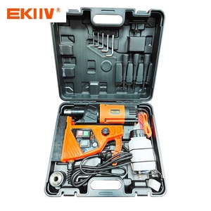 Perceuse magnétique EKIIV orange/rouge avec valise portable pour un <span class=keywords><strong>transport</strong></span> facile sur les chantiers commerciaux et résidentiels - Product Image 1