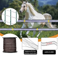 Clôture électrique pour animaux en acier inoxydable à haute résistance, moderne, facile à assembler, clôture de sécurité pour jardin extérieur