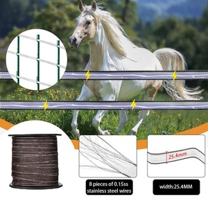 Clôture électrique <span class=keywords><strong>pour</strong></span> <span class=keywords><strong>animaux</strong></span> en acier inoxydable à haute résistance, moderne, facile à assembler, clôture de sécurité <span class=keywords><strong>pour</strong></span> jardin extérieur - Product Image 4