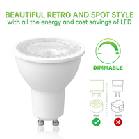Bombilla LED GU10 de 5W, Sin Parpadeo, CRI 80, Iluminación Interior, Regulable, 6000K, Ángulo de Haz de 38°, Antideslumbrante