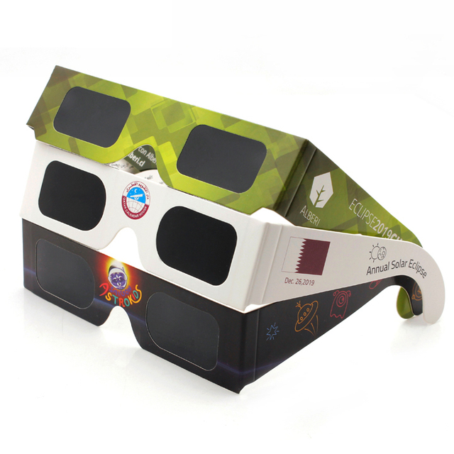 Custom Print Paper Solar Eclipse Glasses - ISO 12312-2 Certified Bulk for Events