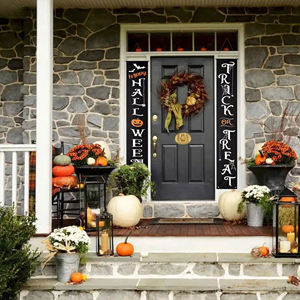 Cortina de Puerta de Poliéster con Diseño de Halloween, 30*180cm, Pancartas Festivas para Decoración del Hogar, Técnicas de Impresión Digital - Product Image 5