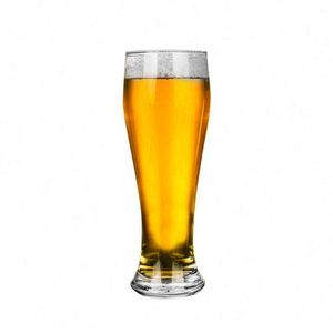 Chopes à bière en verre créatives et épaissies de 400-500 ml avec logo personnalisé, style moderne et simple, pour restaurants et bars, avec poignée - Product Image 1