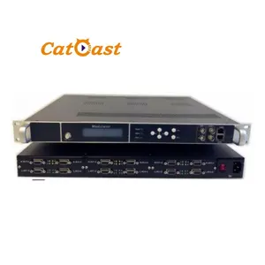 CATV Digital Headend Encoder Modulator AV To RF MPEG2 DVBT Modulator 4 Carriers DVBC DVBT ISDBT ATSC