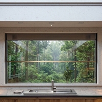 Fenêtre de balcon intelligente et moderne à volets horizontaux, levage électrique, double vitrage trempé, vue panoramique, personnalisable