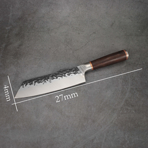 <span class=keywords><strong>Set</strong></span> Professionale di 5 <span class=keywords><strong>Coltelli</strong></span> <span class=keywords><strong>da</strong></span> Chef per Disossare in Acciaio Inox con Lama Martellata e Manico in Legno di Mogano Forgiato - Product Image 6
