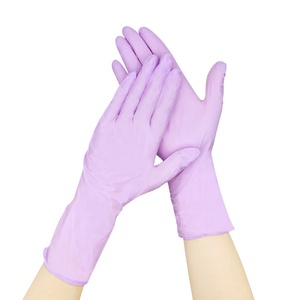 <span class=keywords><strong>Gants</strong></span> en nitrile antidérapants 12 pouces lilas imperméables jetables 4 mil sans poudre à manchette longue pour le nettoyage - Product Image 3