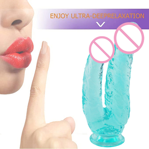 Juguetes Sexuales para Adultos, Dildo Realista Suave, Juguetes Sexuales de <span class=keywords><strong>Doble</strong></span> Inserción, Pene Falso de <span class=keywords><strong>Doble</strong></span> Cabeza - Product Image 2