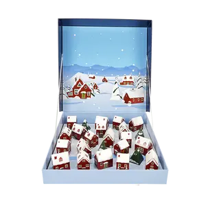 Advent takvim kutusu çocuk sürprizler Advent takvim kutusu 24 gün ambalaj hediye kutusu için çocuk özel Advent takvim toptan