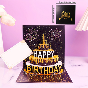 Carte de vœux pop-up 3D pour gâteau d'<span class=keywords><strong>anniversaire</strong></span> en gros pour enfants et adultes, fête d'<span class=keywords><strong>anniversaire</strong></span>, cartes d'<span class=keywords><strong>anniversaire</strong></span> 3D joyeuses - Product Image 3