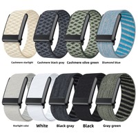 Bracelet de montre en nylon élastique tressé en cachemire, logo imprimé personnalisé, fermeture auto-agrippante, largeur 25 mm, boucle sport compatible Whoop 4.0 5.0
