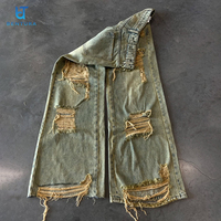 Pantalons en jean déchirés et délavés à l'acide de la marque BENTURA, jeans vintage personnalisés brodés, fabricant de jeans en denim