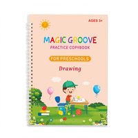 Cahier Magique Enfants Personnalisé A4 Anglais Réutilisable 3D Groove pour Calligraphie