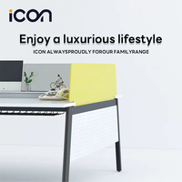 Poste de travail modulaire moderne pour 4 personnes avec cloison acoustique - Bureau de personnel de 1,2 m/1,5 m