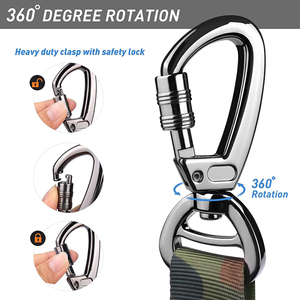 Correas tácticas para perros, accesorio de camuflaje fuerte y retráctil, absorción de impacto, doble Mango, para exteriores, con cinturón de seguridad para coche - Product Image 5