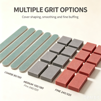 Vente en gros Makeauty Lime à ongles droite 1000/4000 grains, outils de ponçage, polissage et lustrage lavables pour ongles, en éponge durable