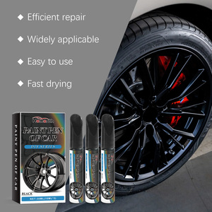 Homonth - Rotulador de Pintura Negra para Reparación de <span class=keywords><strong>Arañazos</strong></span> y Restauración del Brillo de las Llantas de <span class=keywords><strong>Coche</strong></span>, 30 ml - Product Image 2