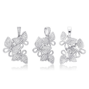 Accessorio di moda lastricato con <span class=keywords><strong>tre</strong></span> farfalle da donna - Product Image 3