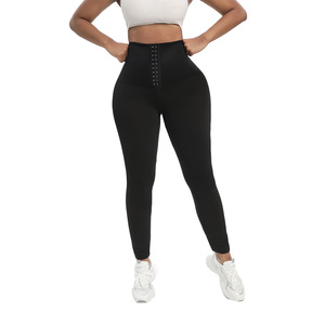 Vente flash Pantalons de sauna pour <span class=keywords><strong>transpiration</strong></span>, taille haute, contrôle du ventre, gaine amincissante, leggings de sauna pour femmes - Product Image 2