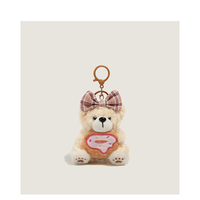 Porte-clés en peluche ours en forme de cookie Kawaii, breloques de sac, pendentifs de sac à dos, cadeau mignon pour petite amie, vente en gros