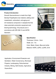 Không thấm nước công nghiệp <span class=keywords><strong>HDPE</strong></span> geomembranes 1mm-2mm (45-60 triệu) cho bãi rác & Cá trang trại Pond Liners - Product Image 2