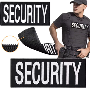 En stock plusieurs tailles de patchs <span class=keywords><strong>velcro</strong></span> de sécurité broderie personnalisée insigne de sécurité tactique pour uniformes - Product Image 2