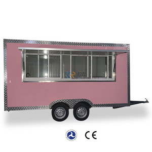 2025 New Stainless Steel Aluminum Food Stand Cart Mobile Pink <b>Trolley</b> with Full Kitchen Equipment Small Mobile Trailer on <b>Sale</b> - Product Image 3