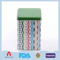Fournisseur d'usine Boîte en métal carrée pour emballage alimentaire Boîtes de stockage pour bonbons chocolat café Boîte en fer blanc personnalisée pour poudre de thé Matcha