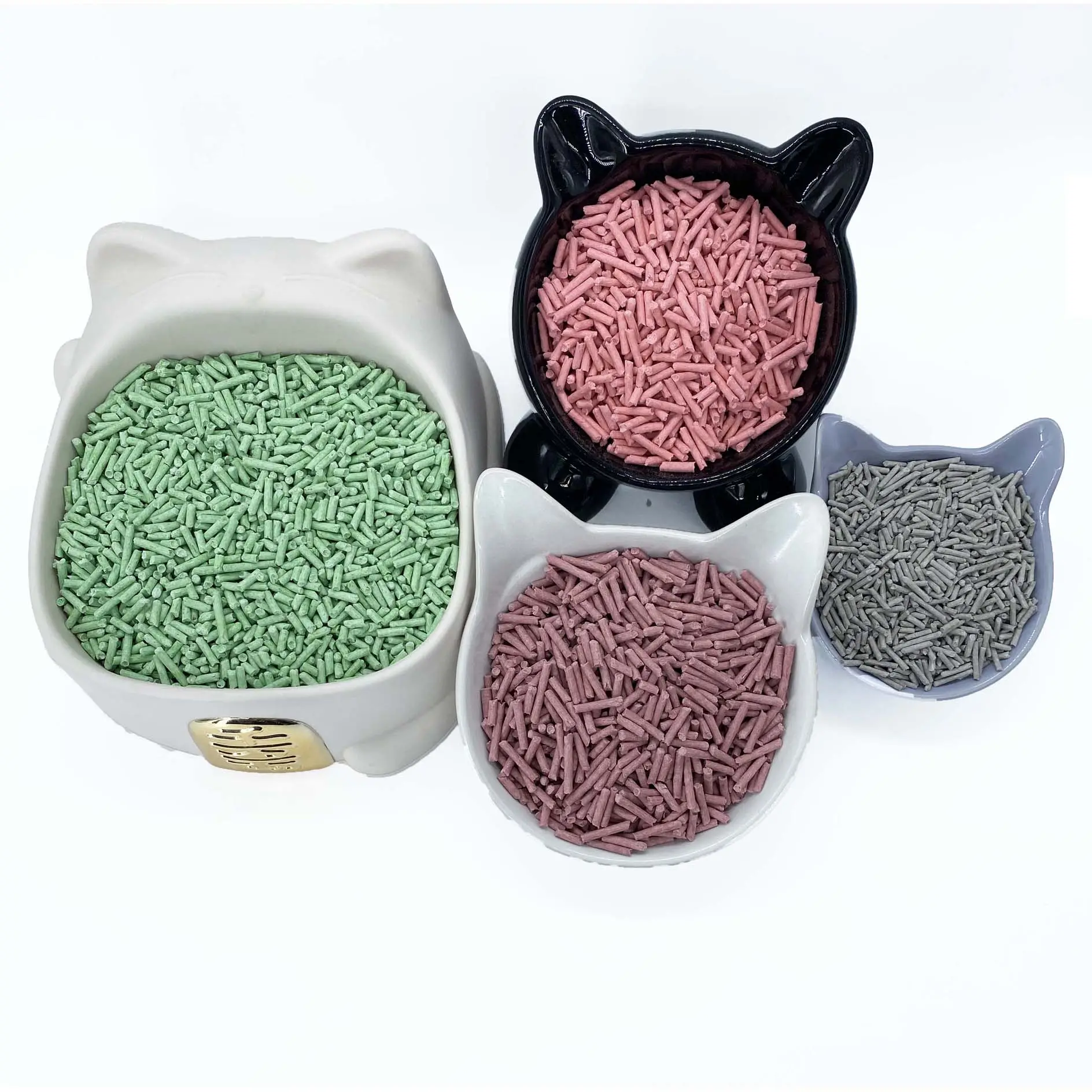 Pet Product Flushable Tofu Cat Litter Preço Fornecedor Água Forte Areia