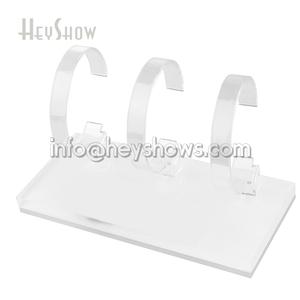 Tùy chỉnh 3-in-1 <span class=keywords><strong>Acrylic</strong></span> cho Apple xem hiển thị đứng Smart <span class=keywords><strong>Watch</strong></span> chủ với cơ sở trong suốt cho iWatch Logo hiển thị cơ sở - Product Image 4