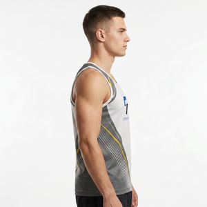 Camiseta sin mangas Storm Fit para hombre, con estampado por transferencia térmica, 100% poliéster, de secado rápido, cuello redondo, para entrenamiento, gimnasio, ropa deportiva, 180g - Product Image 4