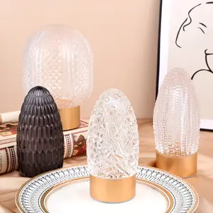 חתונת עיצוב בית דקור קריסטל מנורת שולחן מנורת עם LED סוללה