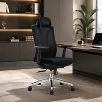 Nouvelle chaise de bureau ergonomique à dossier haut en maille pivotante 2026, réglable en hauteur, idéale pour les pauses déjeuner, pour les cadres et le personnel.