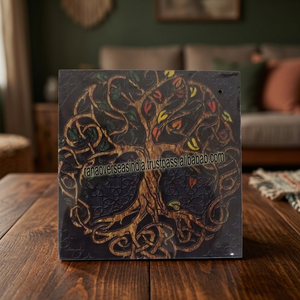 Brûleur d'encens en bois personnalisé en gros, plaque carrée motif arbre, anis étoilé, océan pour la décoration intérieure, extérieure, yoga et salle de sport - Product Image 2