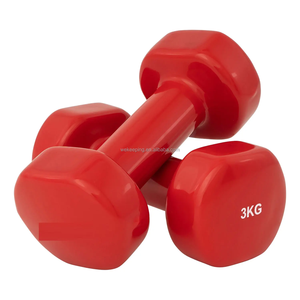 بيع بالجملة مخصص دمبلز سداسي ملون 6 طقم دمبلل لياقة بدنية مطاطي 10-دمبلل مطلي بالفينيل - Product Image 4