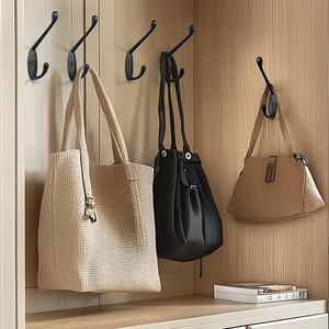 Zinc Alloy Wall <b>Hooks</b> Rectangle Shape Wardrobe Coat <b>Hook</b> Easy Install Bedroom Living Room Use - Product Image 3