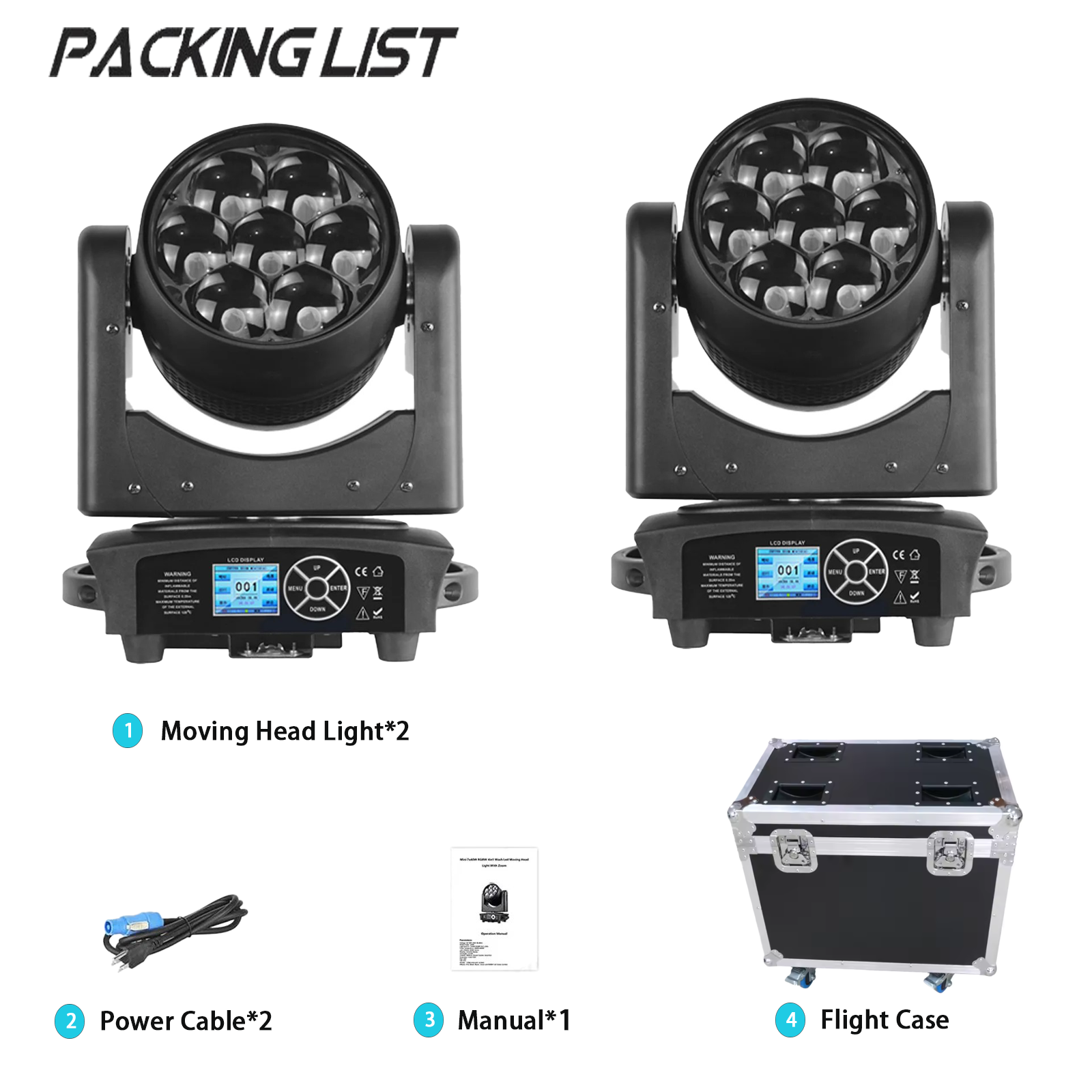 2PCS-7*40W-Custodia da trasporto