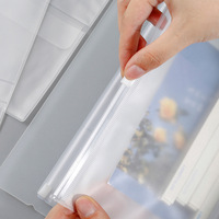 Classeurs à anneaux A5/A6 économiques en gros, avec pochettes en PVC à fermeture éclair, couverture transparente, style cuir et papier, reliure rigide