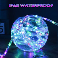 Guirlande LED IP65 5m/10m en rouleau, télécommande, découpable, 3000K, 150ft, pour extérieur, Noël, bâtiments, aménagement paysager, chemins, bordures, festivals