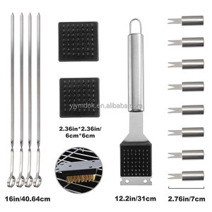 Nhiệt kế trong trường hợp thép không gỉ nướng công cụ thiết lập cho sân sau cắm trại ngoài trời 23 cái phải có <span class=keywords><strong>BBQ</strong></span> nướng phụ kiện thiết lập - Product Image 3