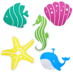 Xuri Belle mer Animal anti-dérapant autocollants poisson hippocampe étoile de mer coquille formes couleurs vives pour salle de bain sécurité facile <span class=keywords><strong>à</strong></span> <span class=keywords><strong>coller</strong></span> - Product Image 2