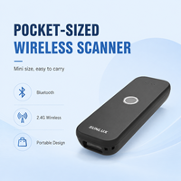 Escáner de Código de Barras Inalámbrico de Bolsillo, Recargable de 1500 mAh, Escáner de Código de Barras 2D QR con Interfaz USB para Uso en Logística de Almacenes